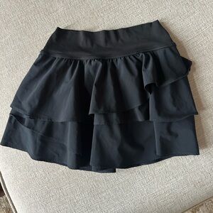 Aerie Black Ruffle Skirt